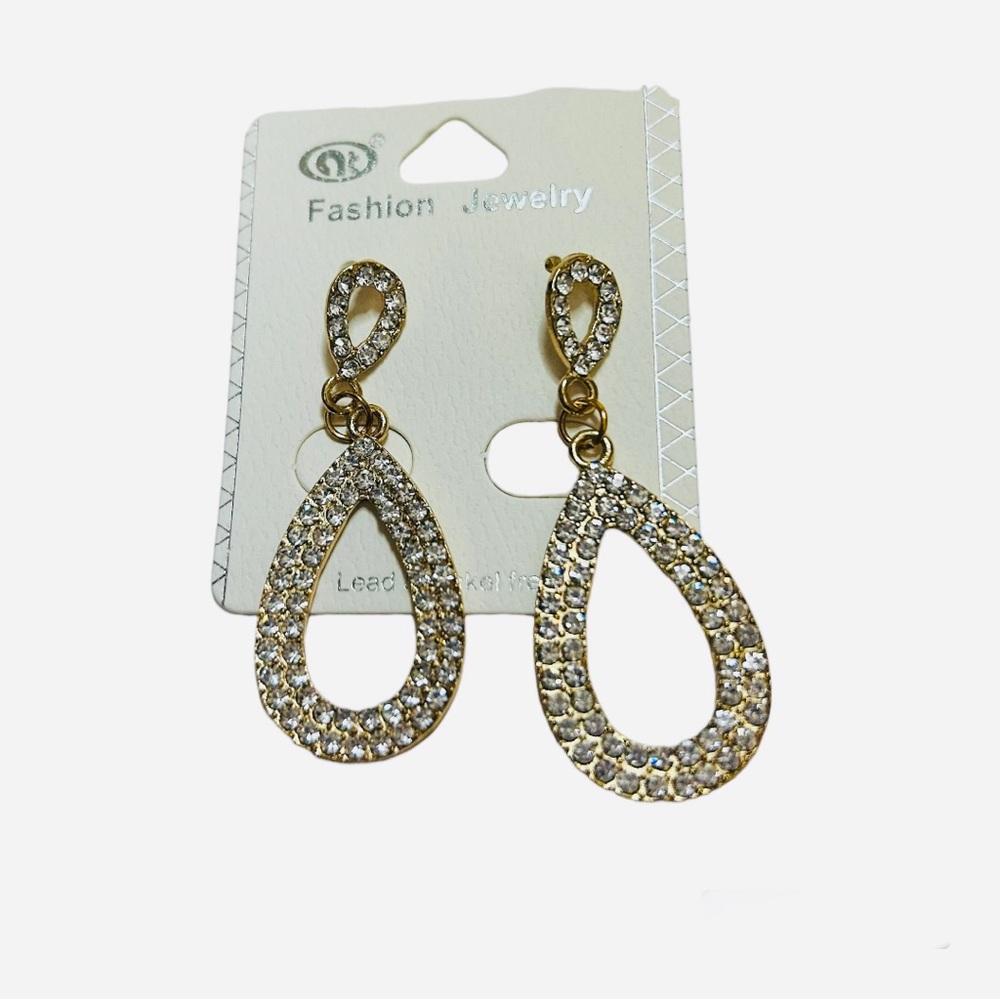 Rhinestones Teardrop  Earrings new